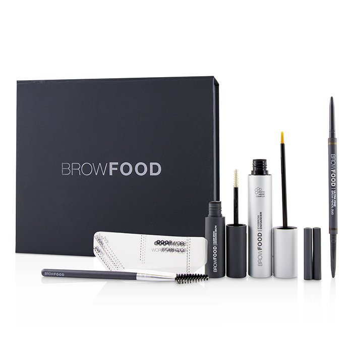 Browfood Brow Transformation System - # Dark Brunette (medium/dark) - 5pcs