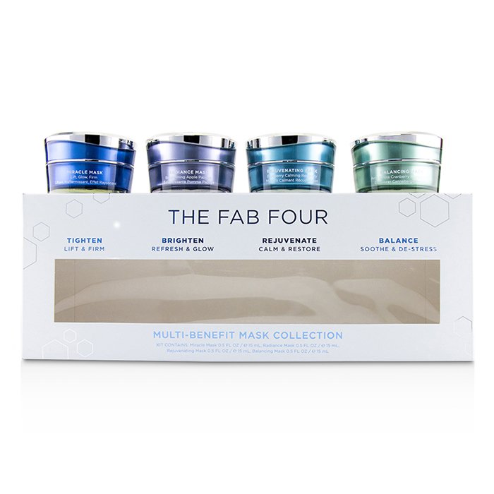 The Fab Four Multi-benefit Mask Collection: Miracle Mask + Radiance Mask + Rejuvenating Mask + Balancing Mask - 4pcs