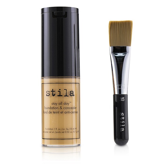 Stay All Day Foundation, Concealer & Brush Kit - # 9 Medium - 2pcs