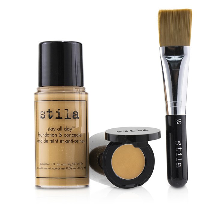 Stay All Day Foundation, Concealer & Brush Kit - # 9 Medium - 2pcs