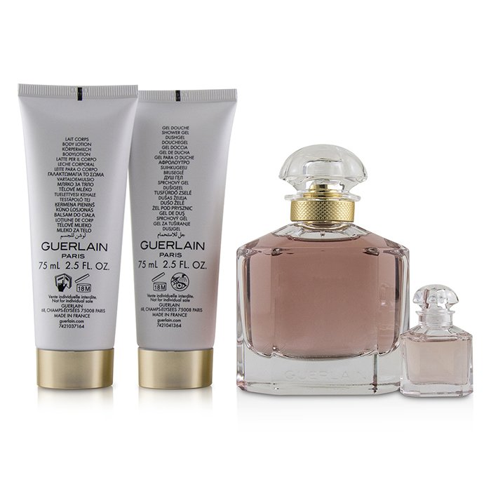 Mon Guerlain Coffret: Eau De Parfum Spray 100ml +perfumed Body Lotion 75ml+ Perfumed Shower Gel 75ml+eau De Parfum 5ml - 4pcs