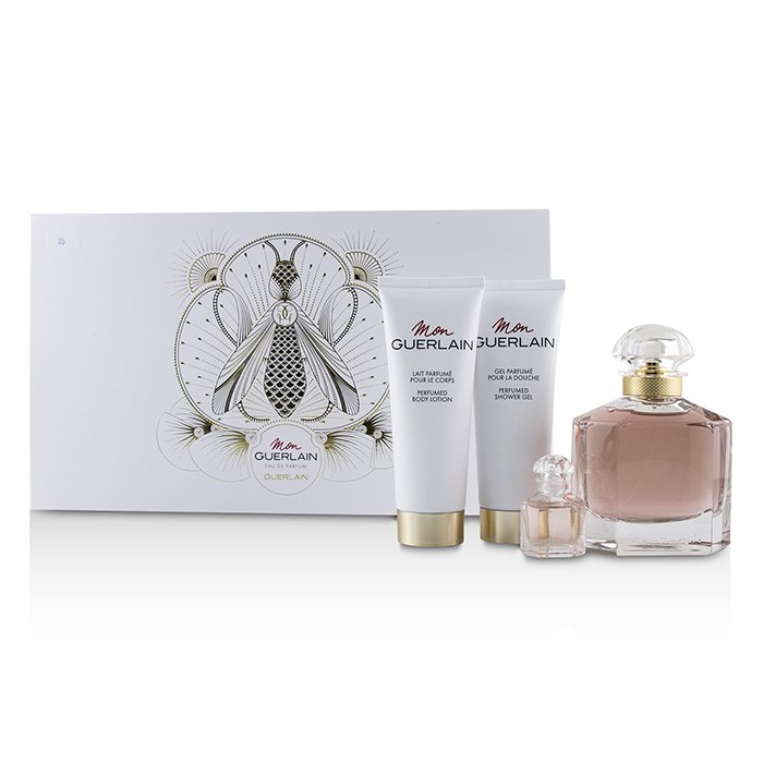 Mon Guerlain Coffret: Eau De Parfum Spray 100ml +perfumed Body Lotion 75ml+ Perfumed Shower Gel 75ml+eau De Parfum 5ml - 4pcs