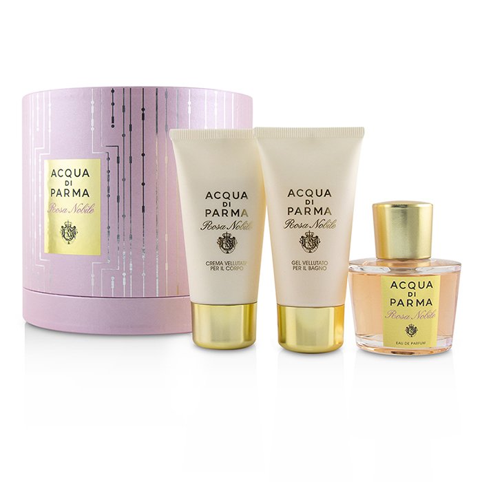 Rosa Nobile Coffret: Eau De Parfum Spray 50ml/1.7oz + Velvety Bath Gel 50ml/1.7oz + Velvety Body Cream 50ml/1.7oz - 3pcs