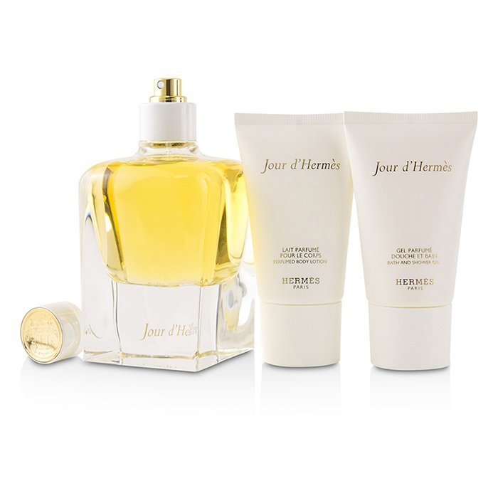 Jour D'hermes Coffret: Eau De Parfum Spray 85ml/2.87oz + Perfumed Body Lotion 30ml/1oz + Bath & Shower Gel 30ml/1oz - 3pcs