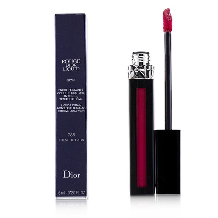 Rouge Dior Liquid Lip Stain - # 788 Frenetic Satin (raspberry Pink) - 6ml/0.2oz