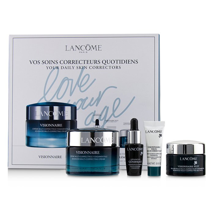 Visionnaire Set: Advanced Multi-correcting Cream+nuit Beauty Sleep Perfector+eye Balm+genifique Advanced Concentrate - 4pcs