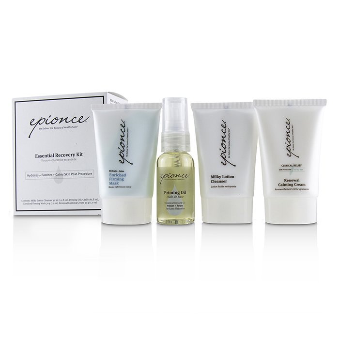 Essential Recovery Kit: Milky Lotion Cleanser 30ml+ Priming Oil 25ml+ Enriched Firming Mask 30g+ Renewal Calming Cream 30g - 4pcs