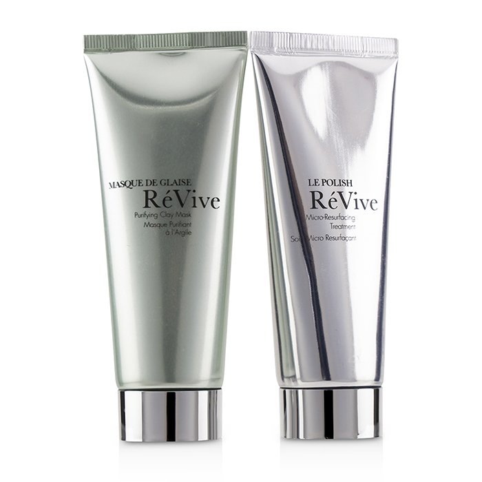 Perfect Companions Purifying Travel Collection: Purifying Clay Mask 75g + Micro-resurfacing Treatment 75g - 2pcs+1bag