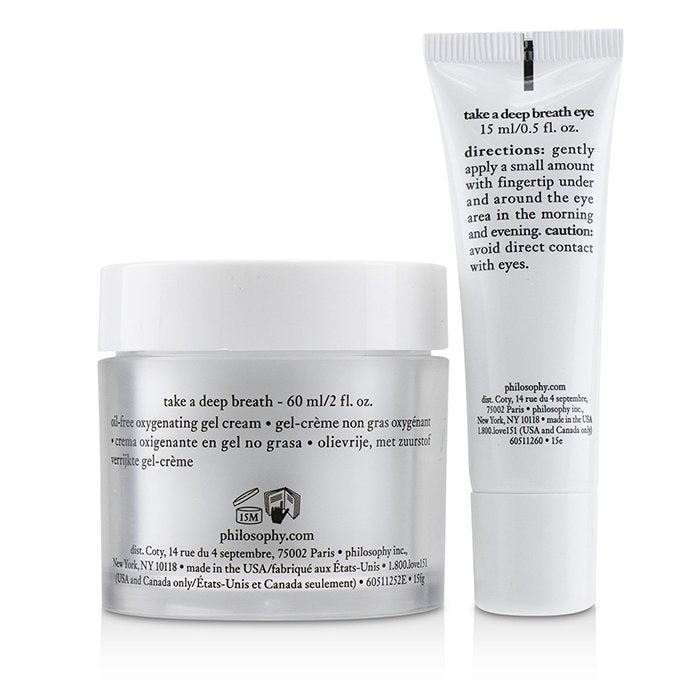 Take A Deep Breath Oxygenating Face & Eye Duo: Face Gel Cream 60ml + Eye Gel Cream 15ml - 2pcs