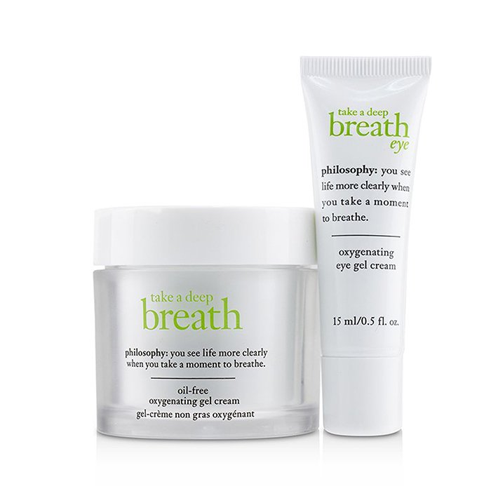 Take A Deep Breath Oxygenating Face & Eye Duo: Face Gel Cream 60ml + Eye Gel Cream 15ml - 2pcs