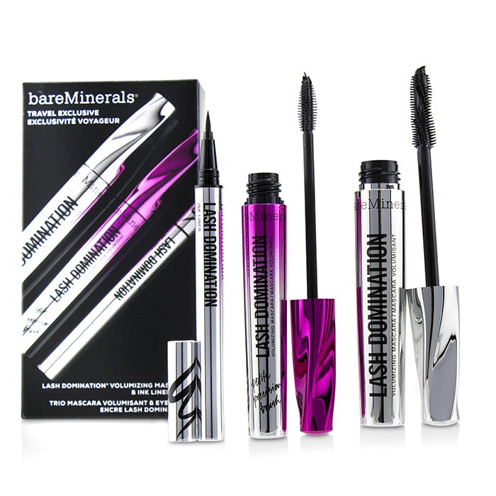 Lash Domination Volumizing Mascara & Ink Liner Trio (2x Mascara, 1x Eyeliner) - 3pcs