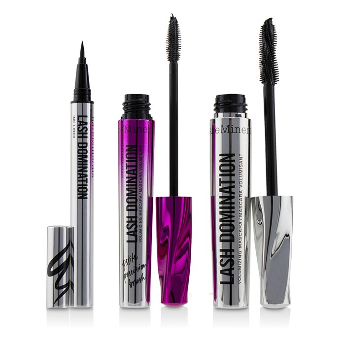 Lash Domination Volumizing Mascara & Ink Liner Trio (2x Mascara, 1x Eyeliner) - 3pcs