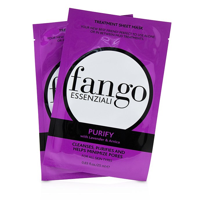 Fango Essenziali Purify Treatment Sheet Masks - 4x25ml/0.83oz