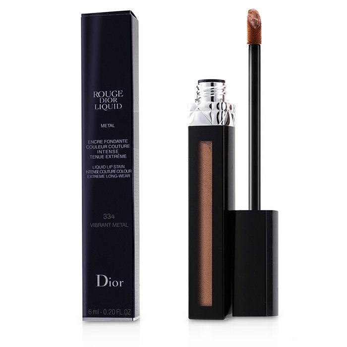 Rouge Dior Liquid Lip Stain - # 334 Vibrant Metal (rose Gold) - 6ml/0.2oz