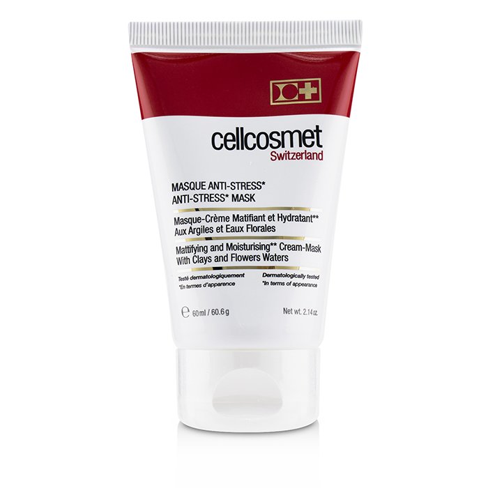 Cellcosmet Anti-stress Mask - Ideal For Stressed, Sensitive Or Reactive Skin - 60ml/2.14oz