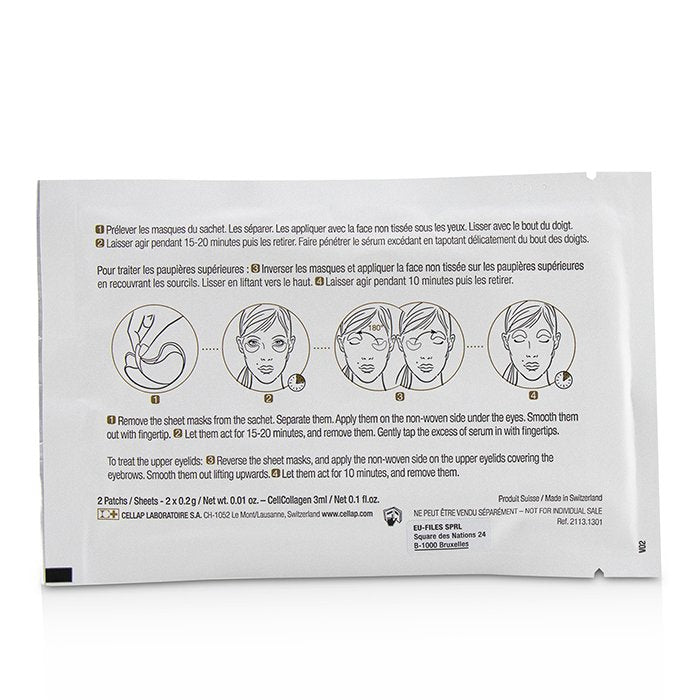 Cellcosmet Cellective Cellcollagen Eye Contour Relaxing Smoothing Cellular Sheet Masks - 5x2patchs