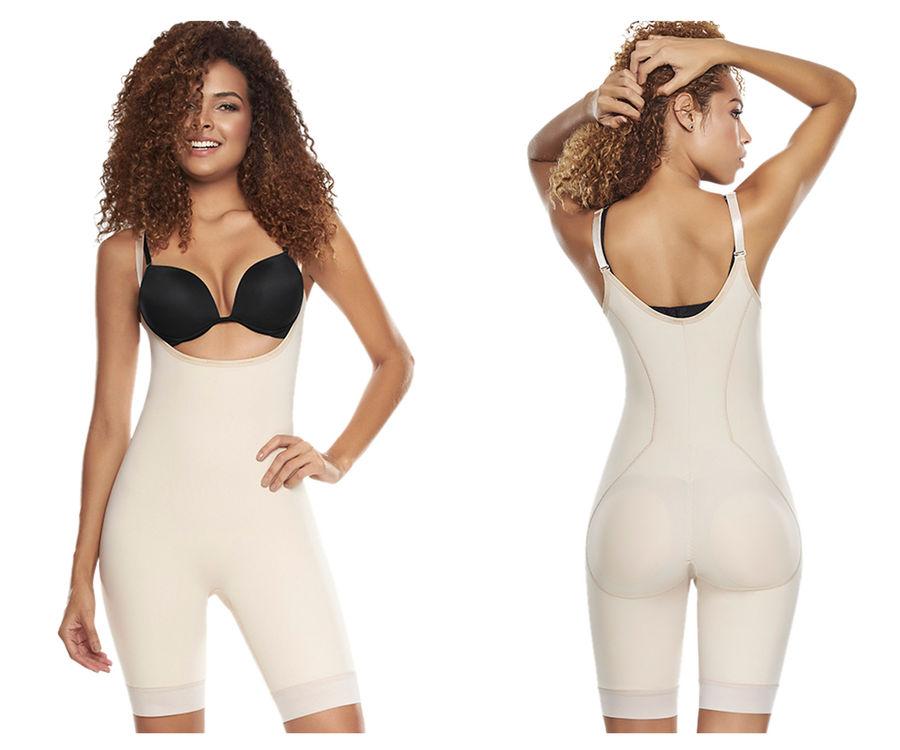 Slimmer & Firm Control Open-Bust Bodysuit with Removable Pads