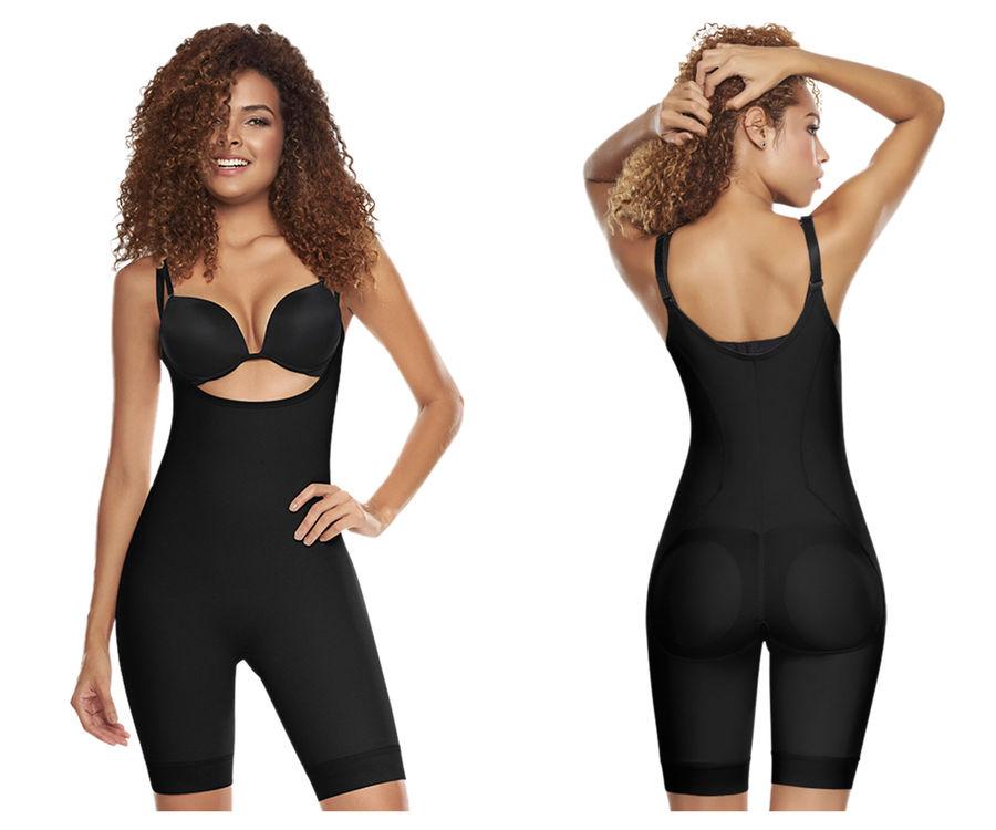 Slimmer & Firm Control Open-Bust Bodysuit with Removable Pads