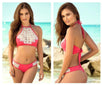 Two Piece Swimsuit with Netting Inserts On Top and Bottom