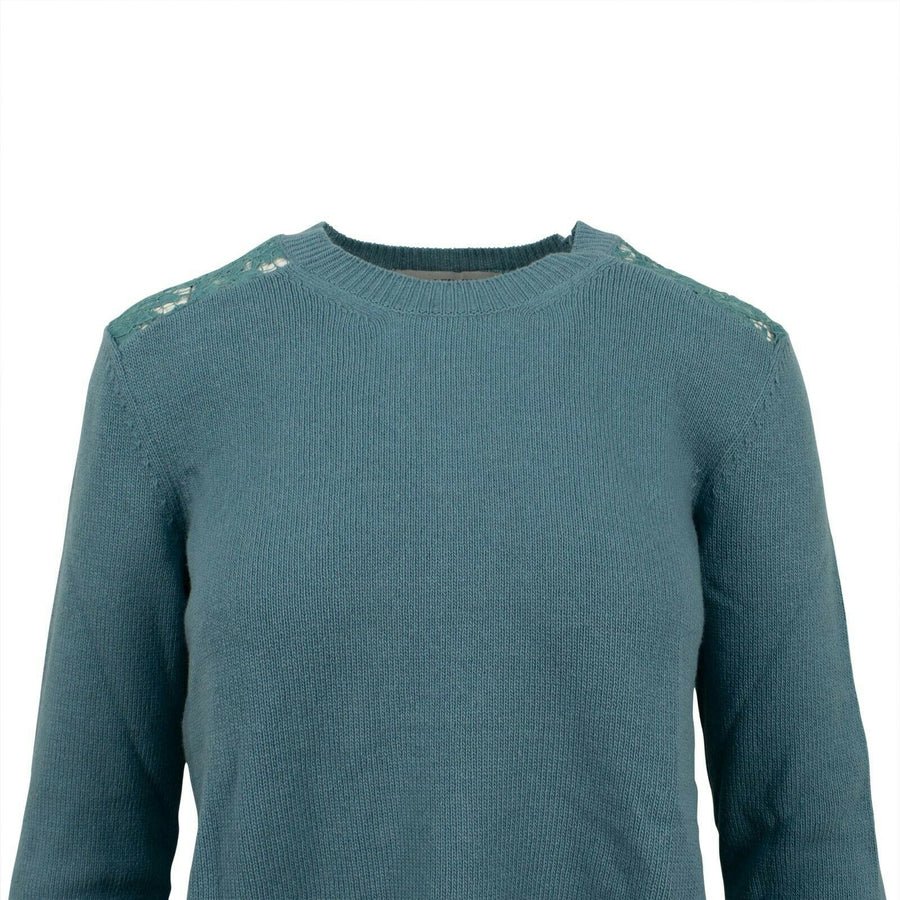 Long Sleeve Cashmere Sweater Top - Teal