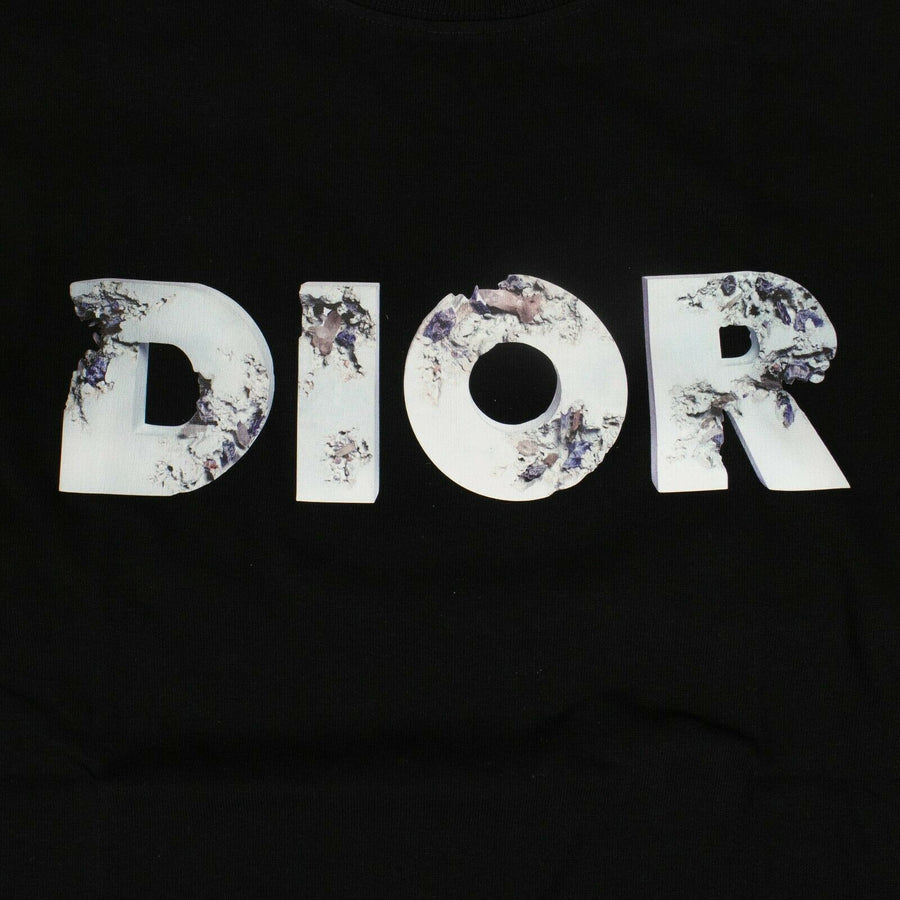 CHRISTIAN DIOR x DANIEL ARSHAM Cotton Dior Logo T-Shirt - Black