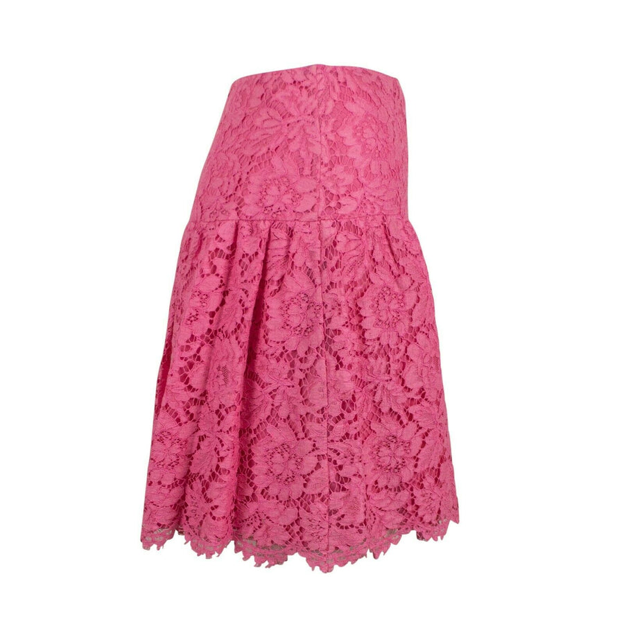 Lace Floral Embroidered Skirt - Pink