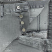 Faded Cotton Blend Distressed Jeans - Gray