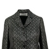 Silk 2 Button Floral Blazer Jacket - Black