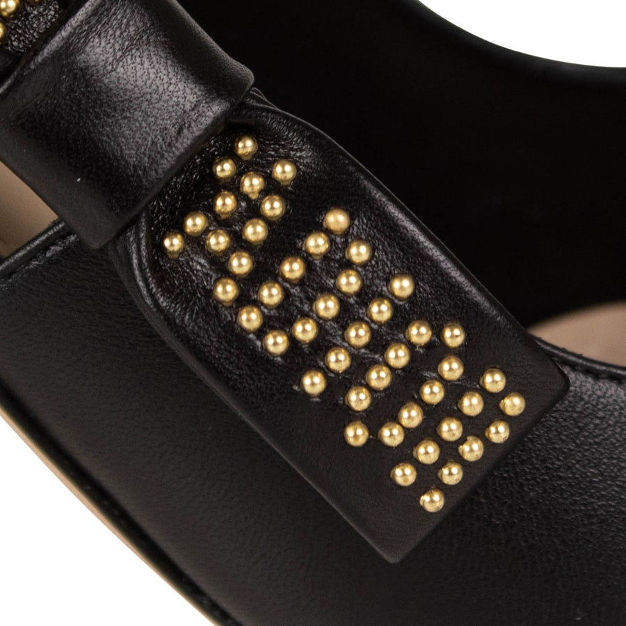 J'adior Studded Slingback Pumps - Black