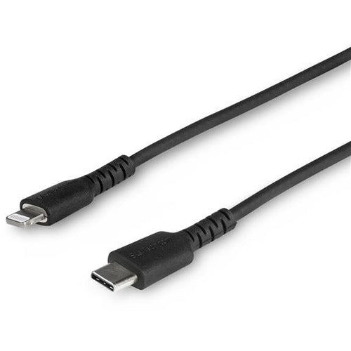 StarTech.com 2m/6.6ft USB C to Lightning Cable - MFi Certified - Heavy Duty Lightning Cable - Black - Durable USB Charging Cable (RUSBCLTMM2MB)