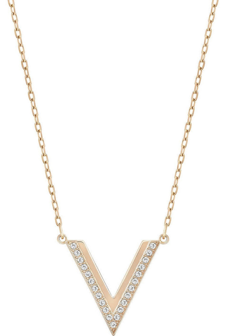 Swarovski 5140120 Pvd Rose Plating Delta Women's Necklace