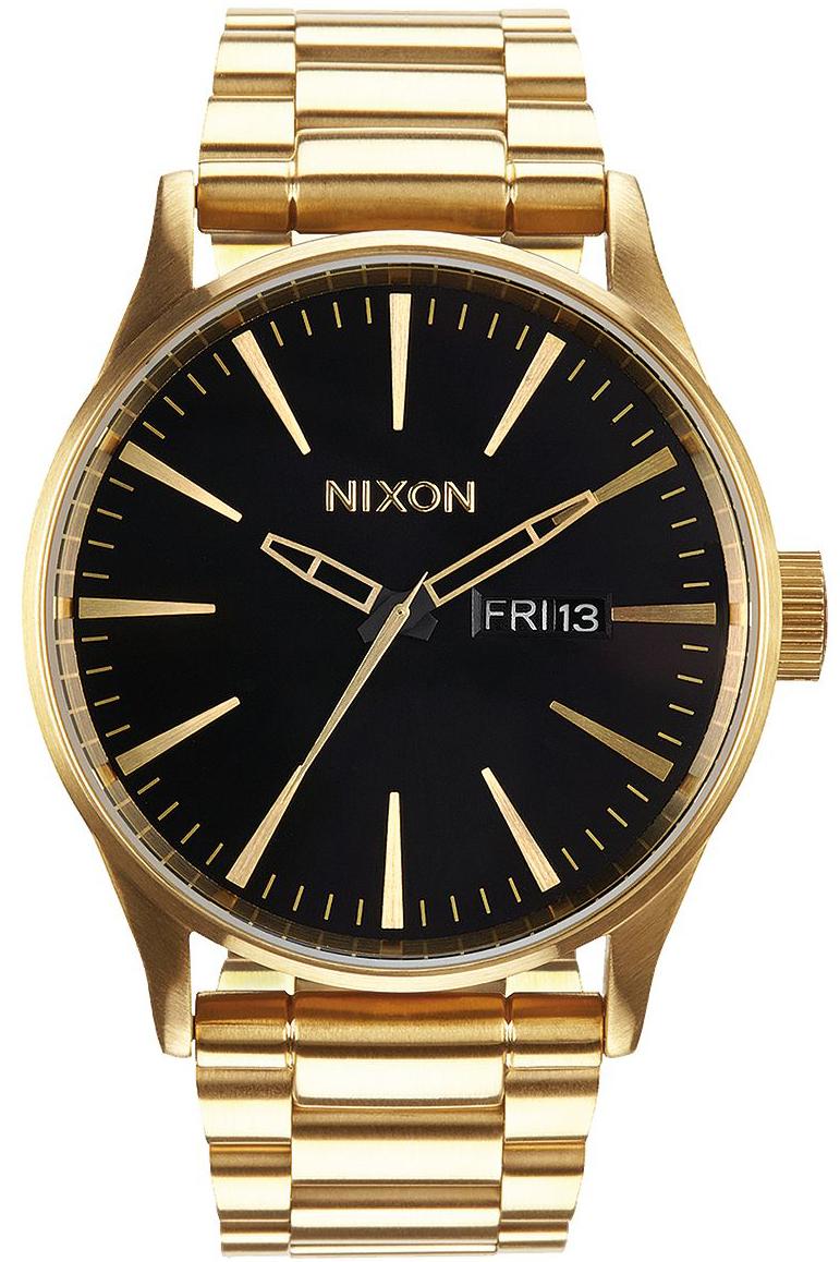 Nixon Sentry Ss Gold Tone Black Dial A356-510-00 Men's Watch