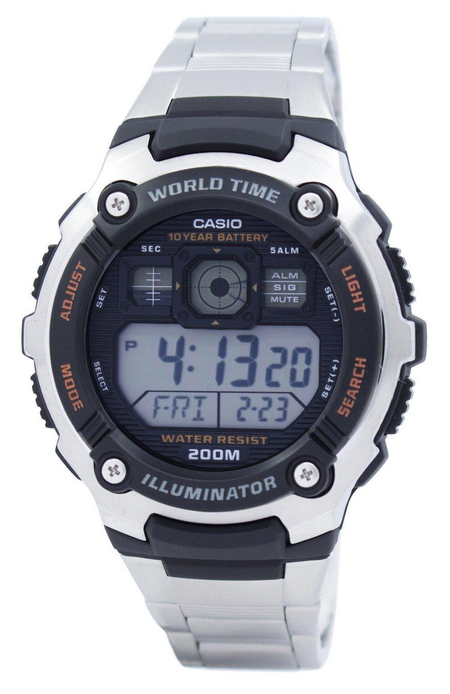 Casio Sport Digital World Time Ae-2000wd-1avdf Ae2000wd-1avdf Men's Watch