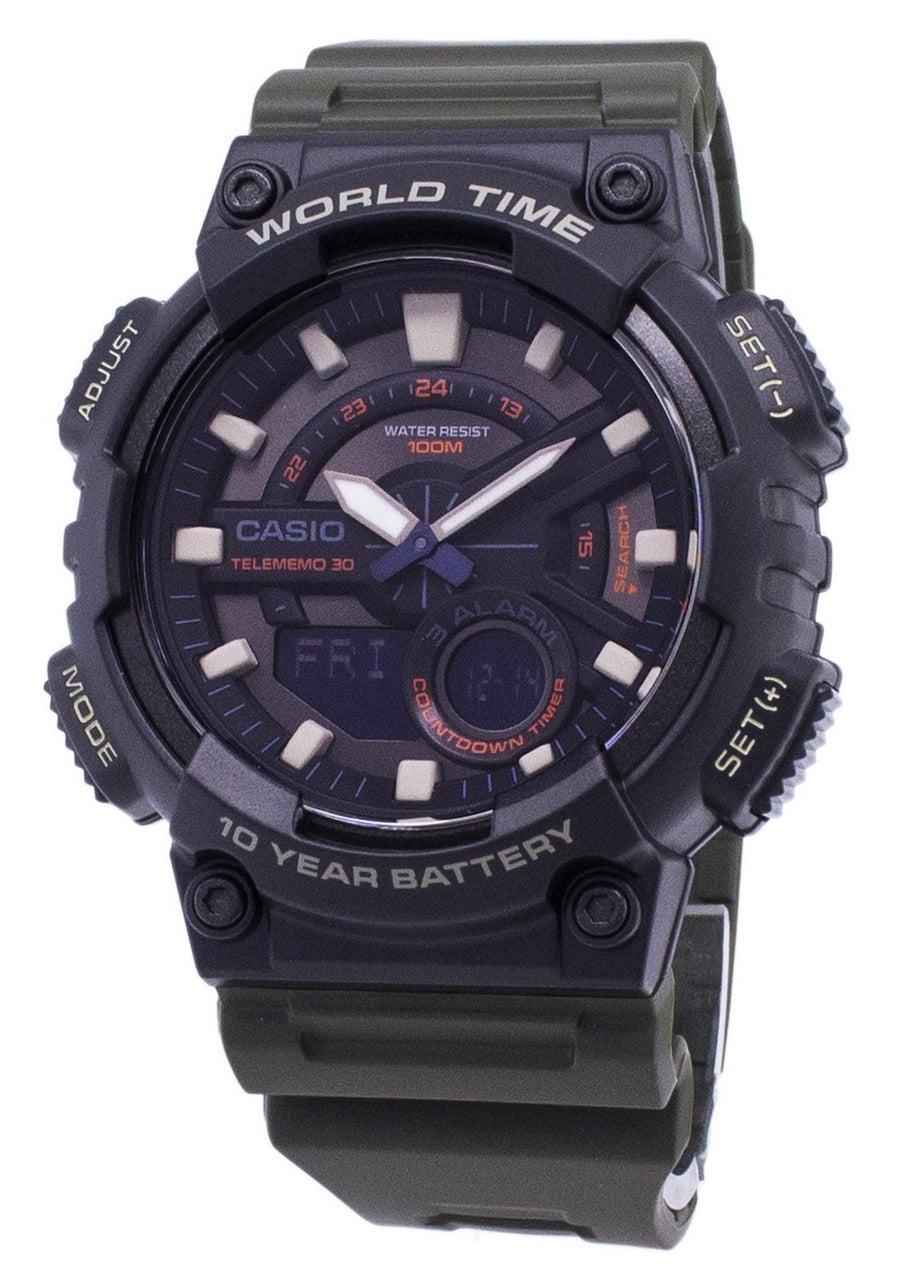 Casio Youth Combination Aeq-110w-3av Sports Digital Men's Watch