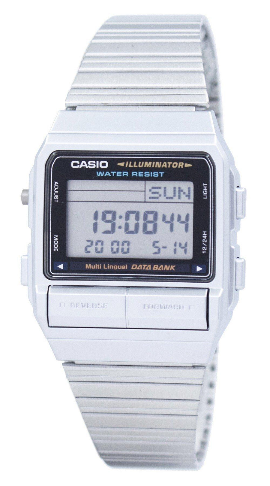 Casio Digital 5 Alarm Multi-lingual Data Bank Db-380-1df Db380-1df Men's Watch