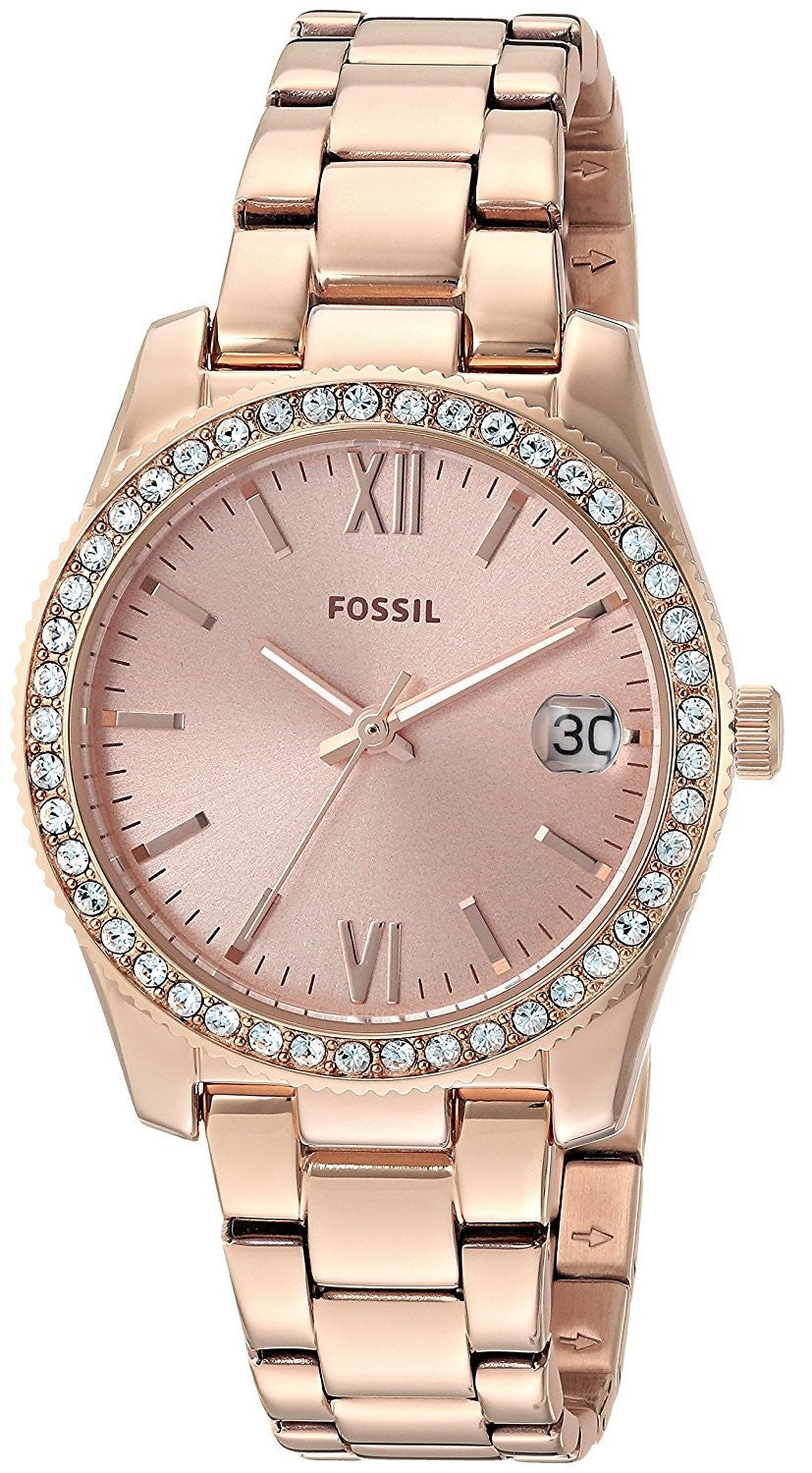 Fossil Scarlette Quartz Diamond Accents Es4318 Women's Watch