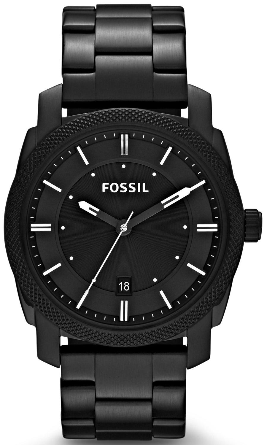 Fossil Machine Black Ip Stainless Steel Fs4775 Men's Watch