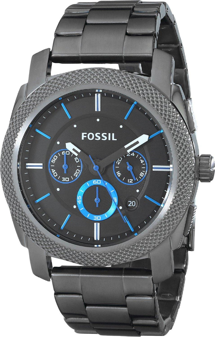 Fossil Machine Quartz Chronograph Black Dial Gunmetal Ion-plated Fs4931 Men's Watch