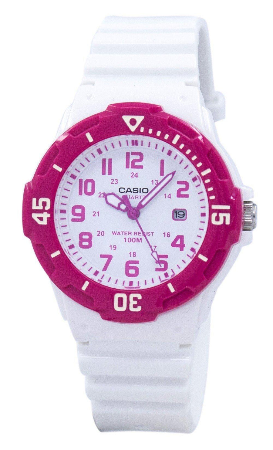 Casio Analog Hot Pink White Dial Lrw-200h-4bvdf Lrw200h-4bvdf Women's Watch