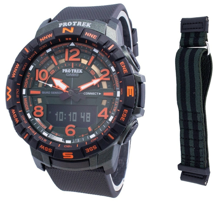 Casio Protrek Quad Sensor Prt-b50fe-3 Digital Compass Quartz Men's Watch