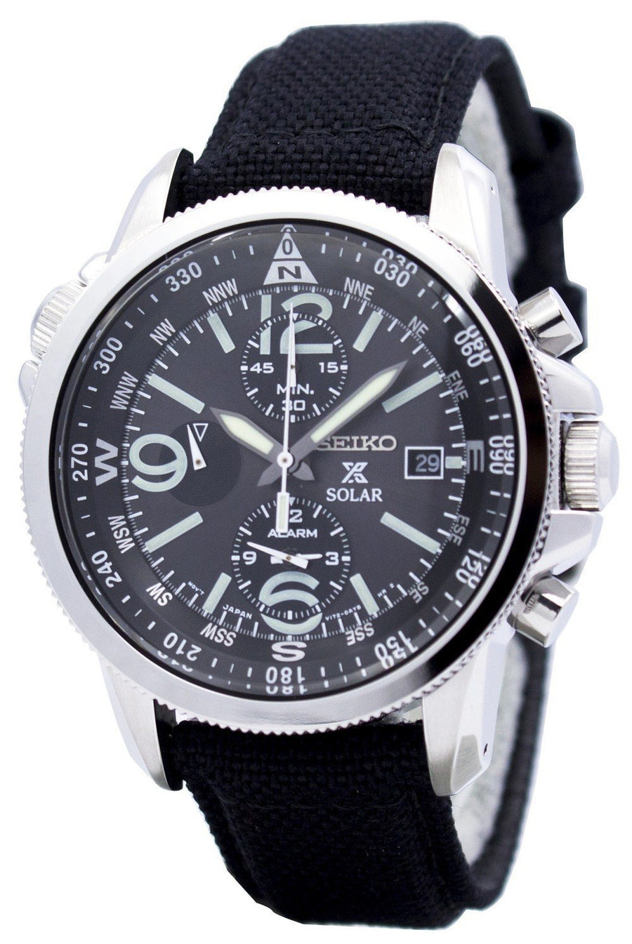 Seiko Prospex Solar Military Alarm Chronograph Ssc293p2 Men's Watch