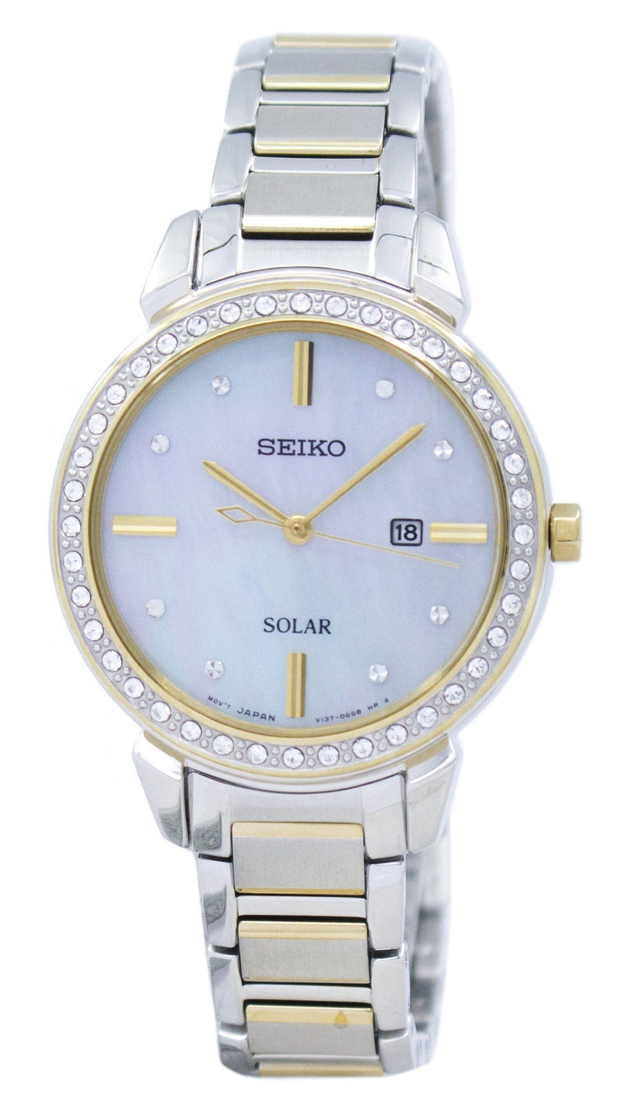 Seiko Solar Diamond Accent Sut328 Sut328p1 Sut328p Women's Watch