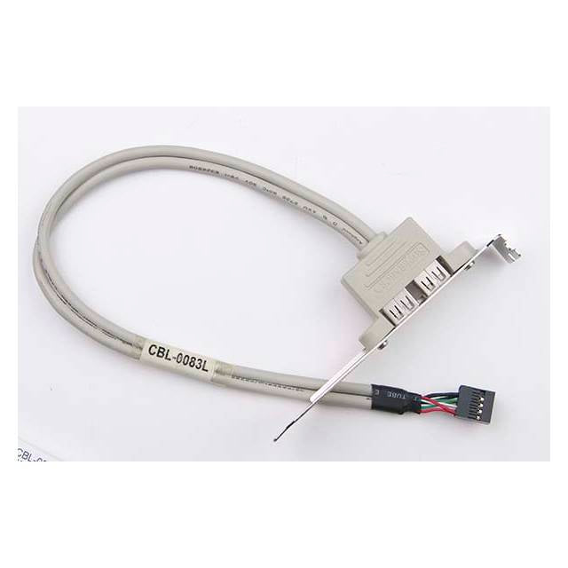 Supermicro CBL-0083L 0.4m 2-Port USB 2.0 Cable w/ Bracket