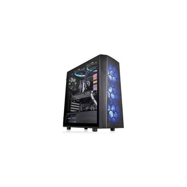 Thermaltake CA-1L7-00M1WN-02 Versa J24 Tempered Glass RGB Edition Computer Case Chassis w/ 3x RGB Fans