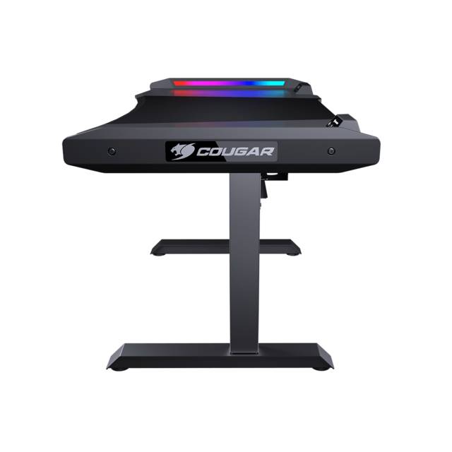 COUGAR NY7D0001-00 MARS gaming desk provides ergonomic design and generous gaming space with dazzling RGB lighting effects for enhancing your superio