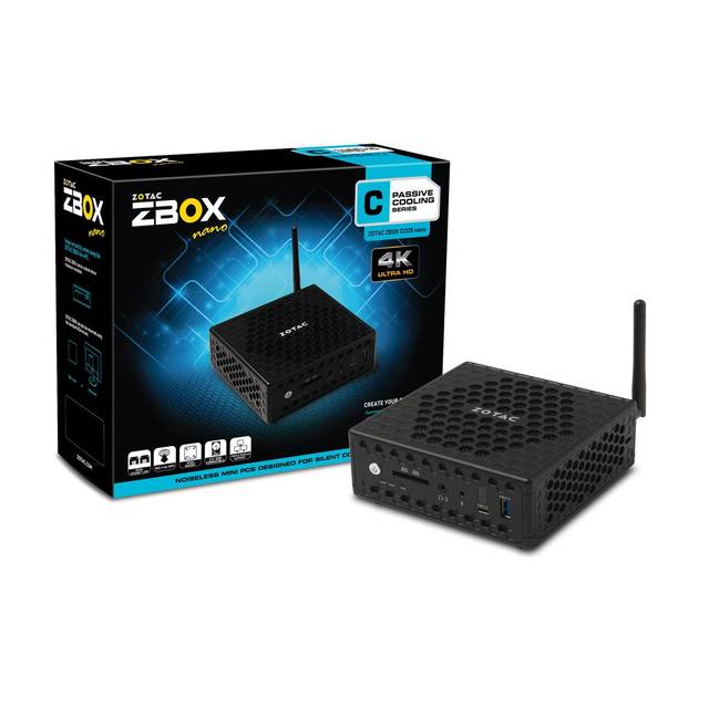 ZOTAC ZBOX-CI325NANO-U Intel Celeron N3160 1.6GHz/ DDR3L/ WiFi/ A&V&2GbE/ Mini PC Barebone System