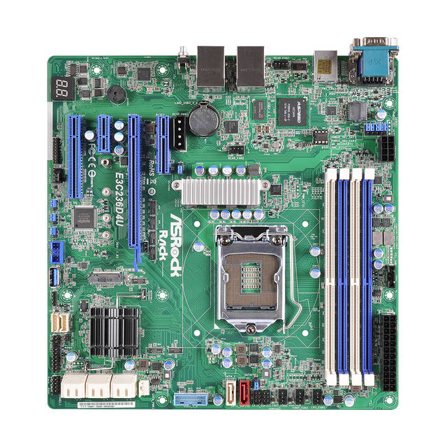 ASRock Rack E3C236D4U LGA1151/ Intel C236/ DDR4/ SATA3&USB3.0/ V&2GbE/ MicroATX Server Motherboard