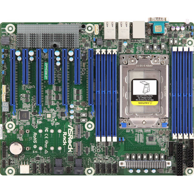 ASRock Rack EPYCD8-2T Single Socket SP3/ DDR4/ SATA3&USB3.1/ V&2GbE/ ATX Motherboard