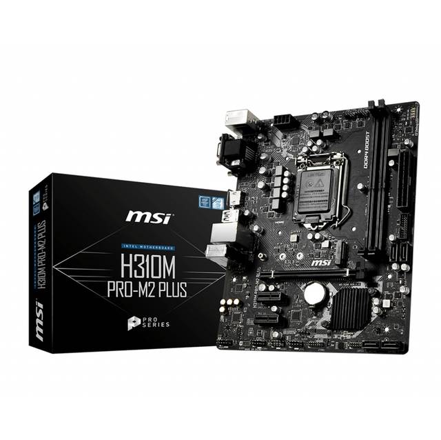 MSI H310M PRO-M2 PLUS LGA1151/ Intel H310/ DDR4/ SATA3&USB3.1/ M.2/ A&GbE/ MicroATX Motherboard