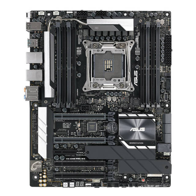 Asus WS X299 PRO/SE LGA2066/ Intel X299/ DDR4/ 3-Way CrossFireX & 3-Way SLI/ SATA3&USB3.1/ M.2&U.2/ A&2GbE/ Motherboard